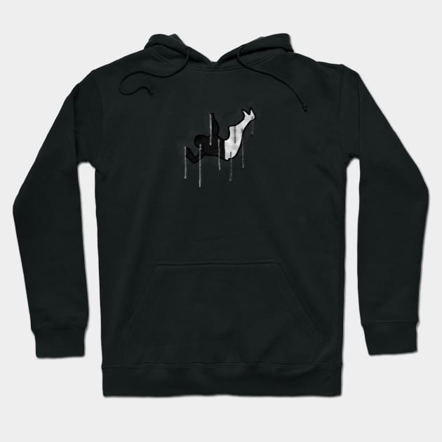 Get Out Outline Hoodie by GiantAlienMonster